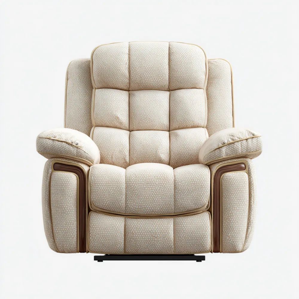 Relaxsessel 90x95x100 cm Stoffpolsterung Beige – Moderne Ergonomie