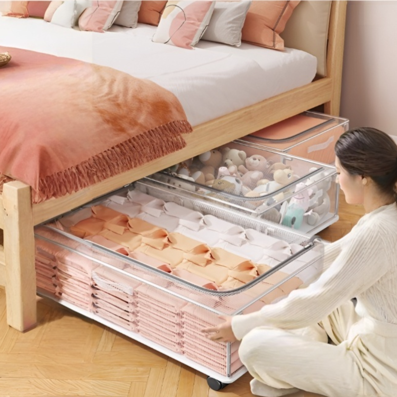 Rollbarer Aufbewahrungsbox für unter das Bett