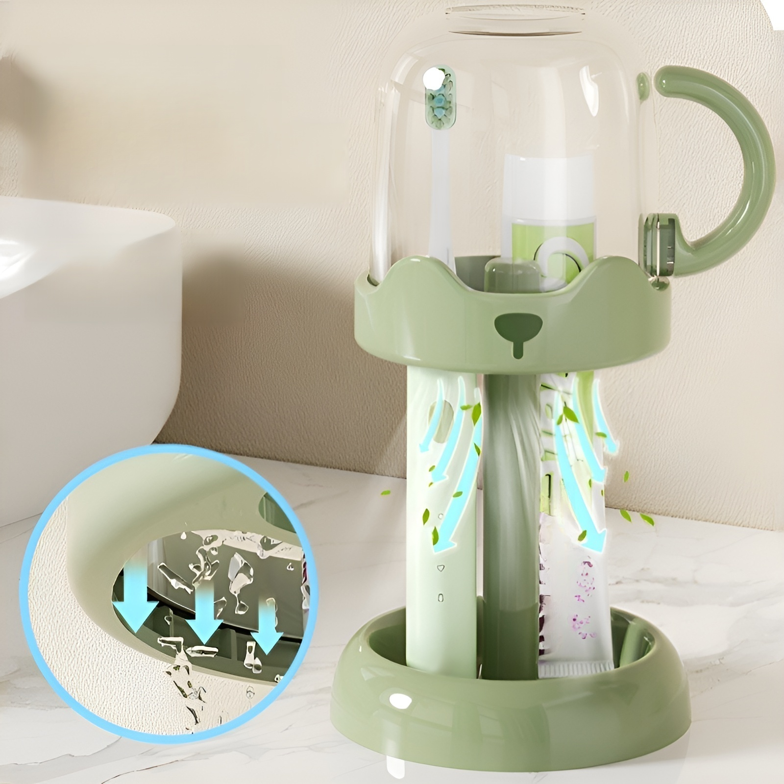 Zahnputzbecherhalter für den Hausgebrauch, schlichtes Design