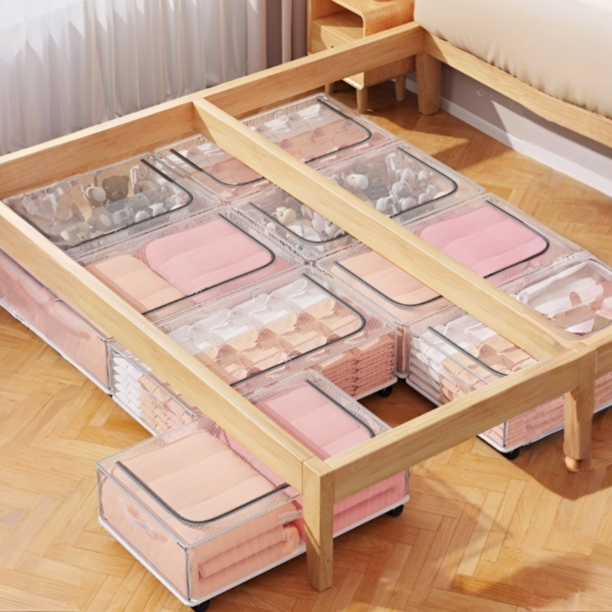 Rollbarer Aufbewahrungsbox für unter das Bett