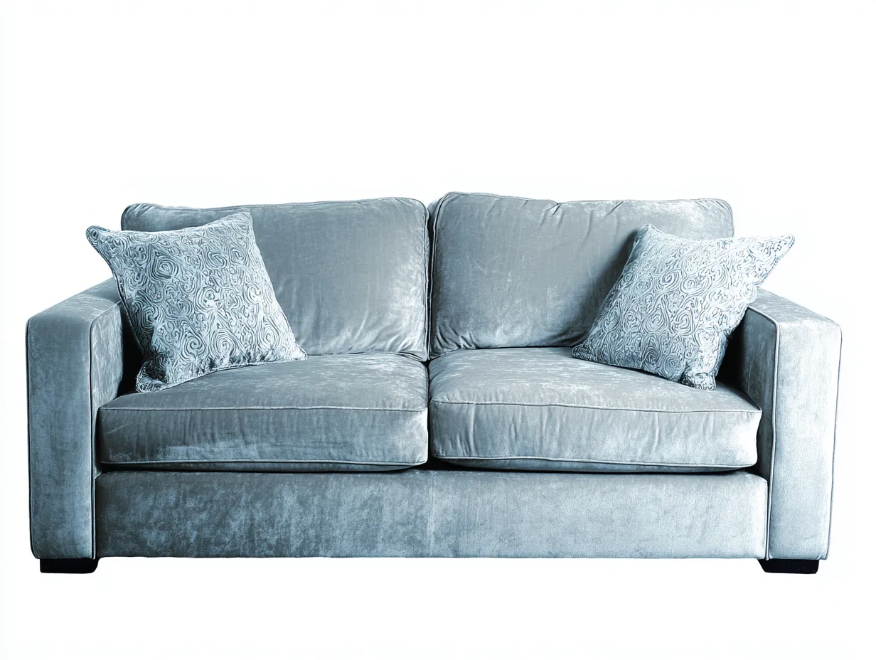 Canapé 2 places en velours 172x92x83 cm - gris clair - confort moderne-Loftuply