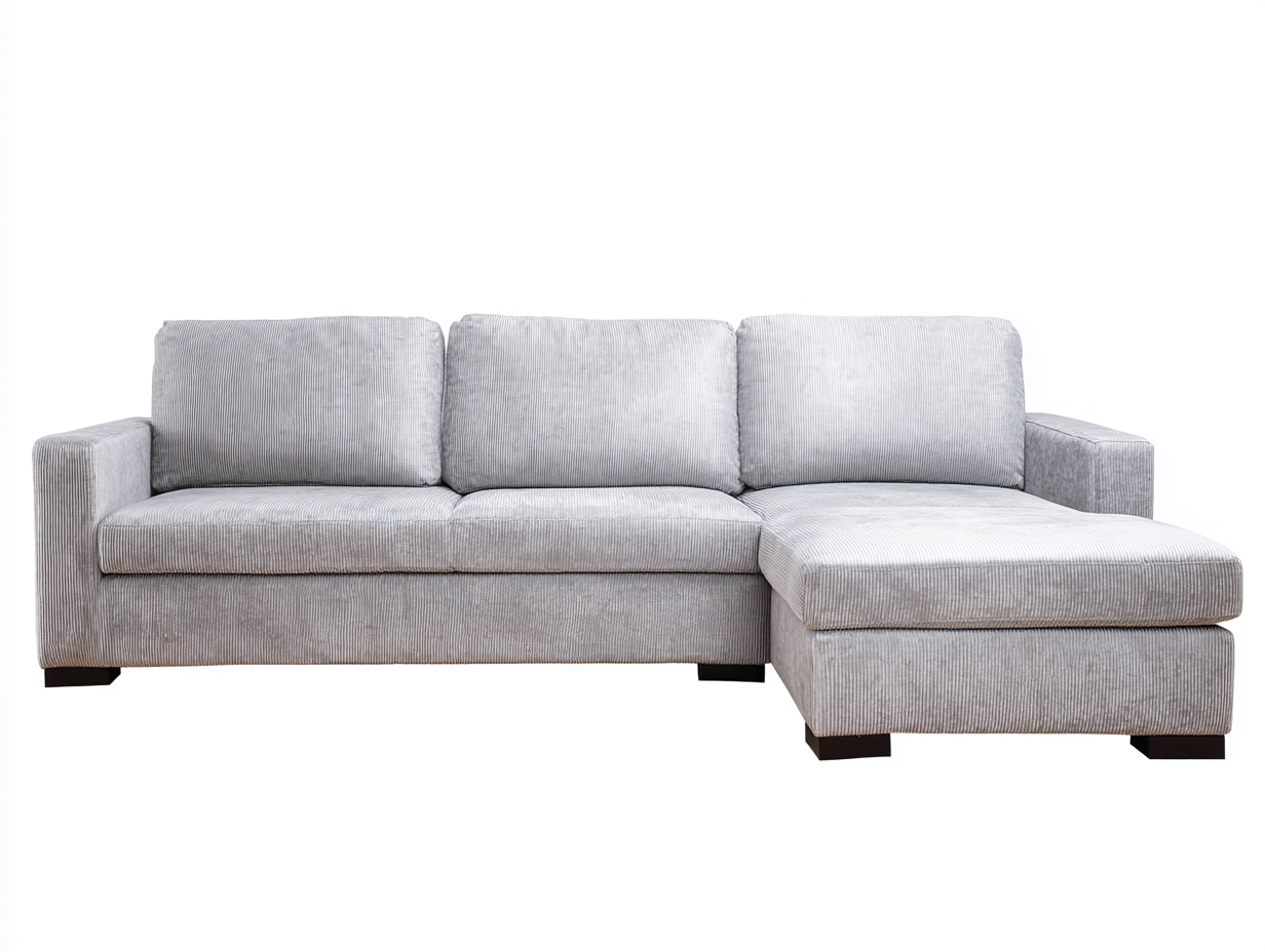 Canapé 3 places en tissu 225x105x82 cm - gris clair - style moderne-Loftuply