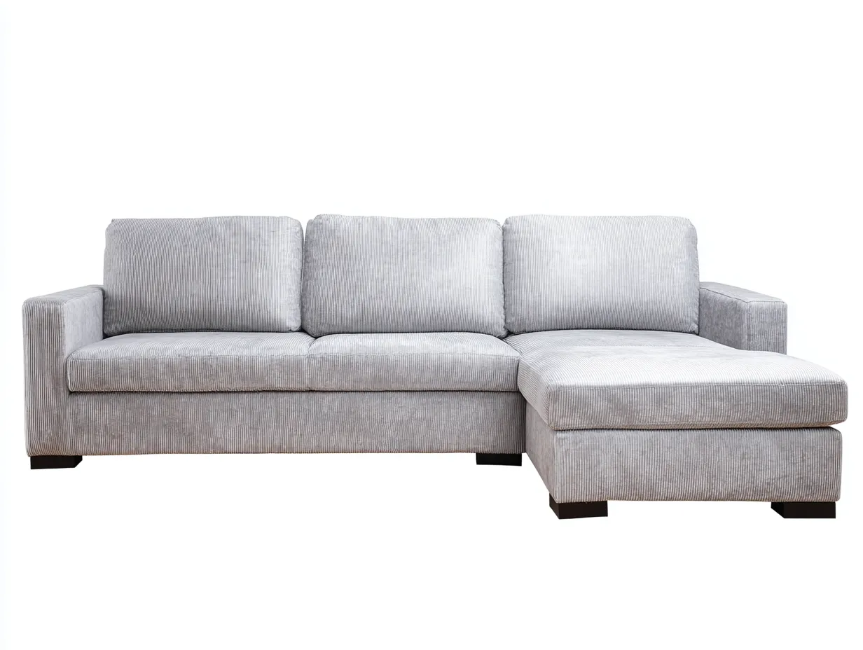 Canapé 3 places en tissu 225x105x82 cm - gris clair - style moderne-Loftuply