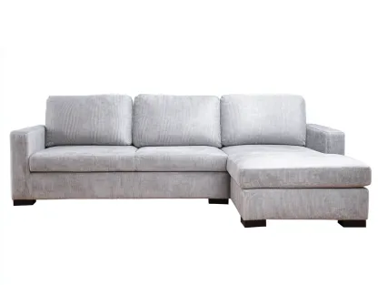 Canapé 3 places en tissu 225x105x82 cm - gris clair - style moderne-Loftuply