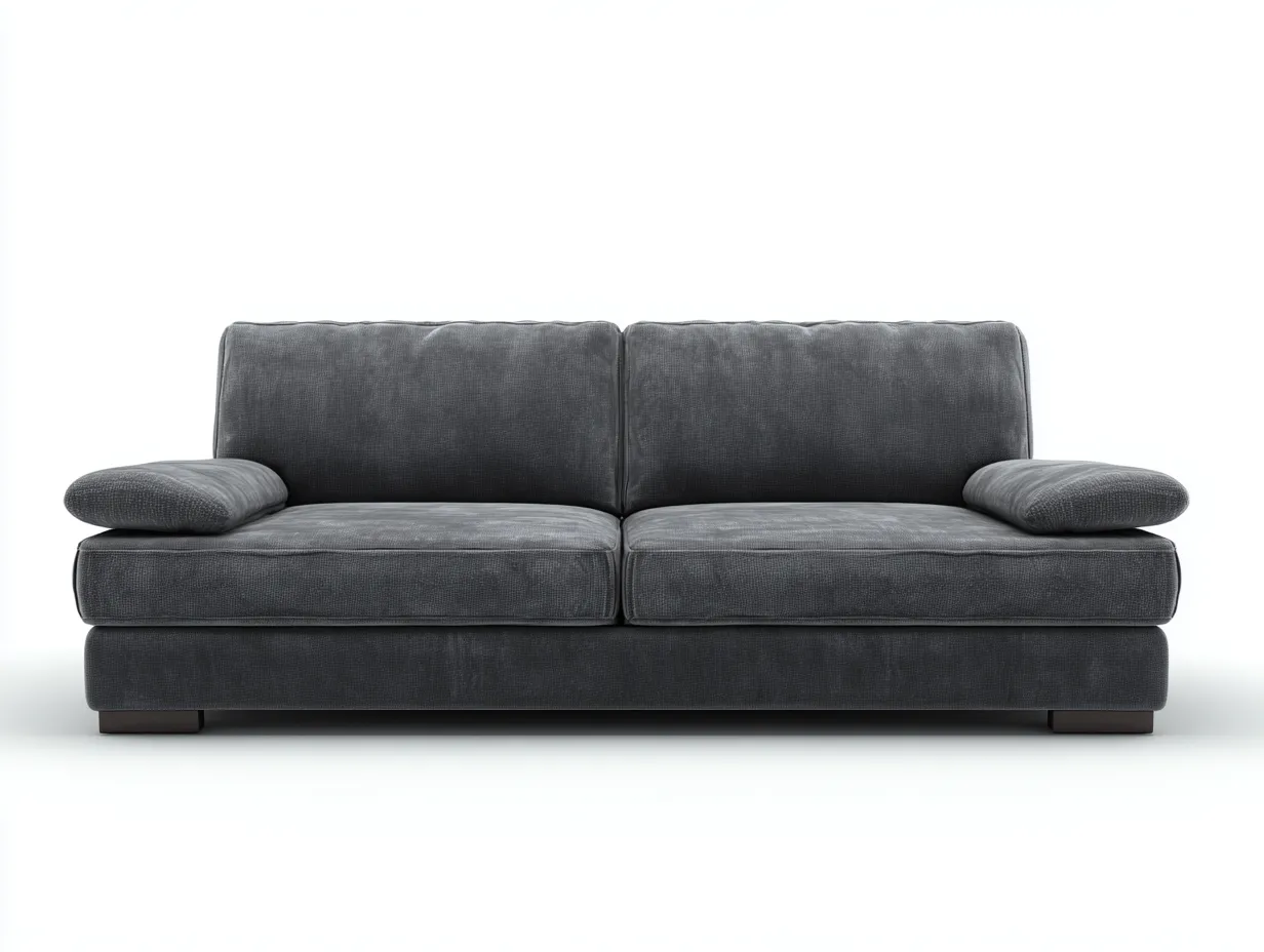 Canapé 2 places en tissu 174x93x80 cm - gris foncé - design moderne-Loftuply