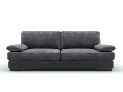 Canapé 2 places en tissu 174x93x80 cm - gris foncé - design moderne-Loftuply