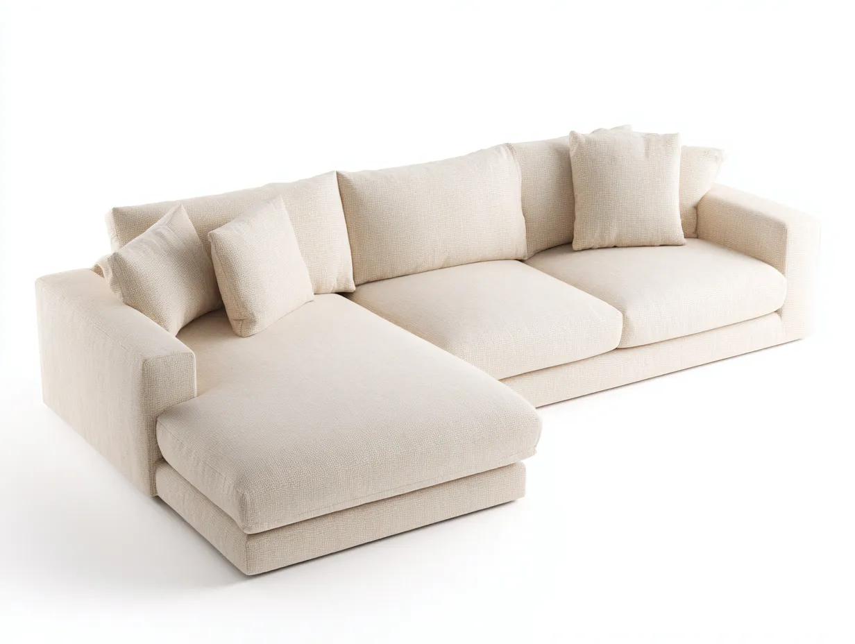 Canapé 3 places en cuir 220x100x84 cm - blanc - accoudoirs confortables-Loftuply