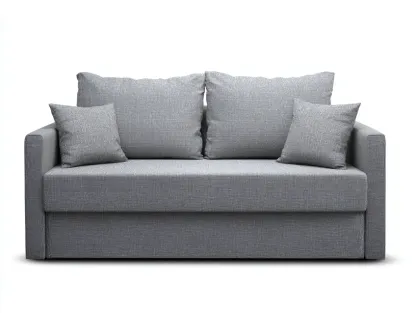 Canapé 2 places convertible en tissu 178x95x85 cm - gris clair - confort quotidien-Loftuply