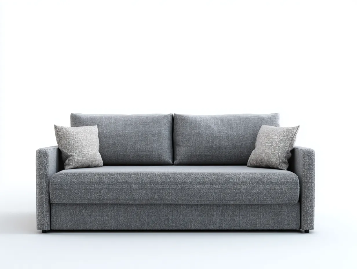 Canapé 2 places convertible en tissu 175x94x84 cm - gris - style moderne-Loftuply