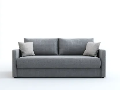 Canapé 2 places convertible en tissu 175x94x84 cm - gris - style moderne-Loftuply