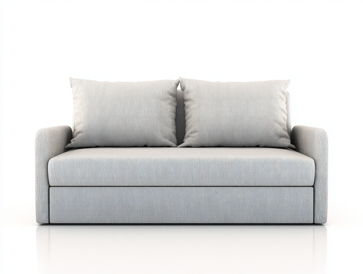 Canapé 2 places convertible en tissu 170x92x84 cm - gris clair - usage polyvalent-Loftuply