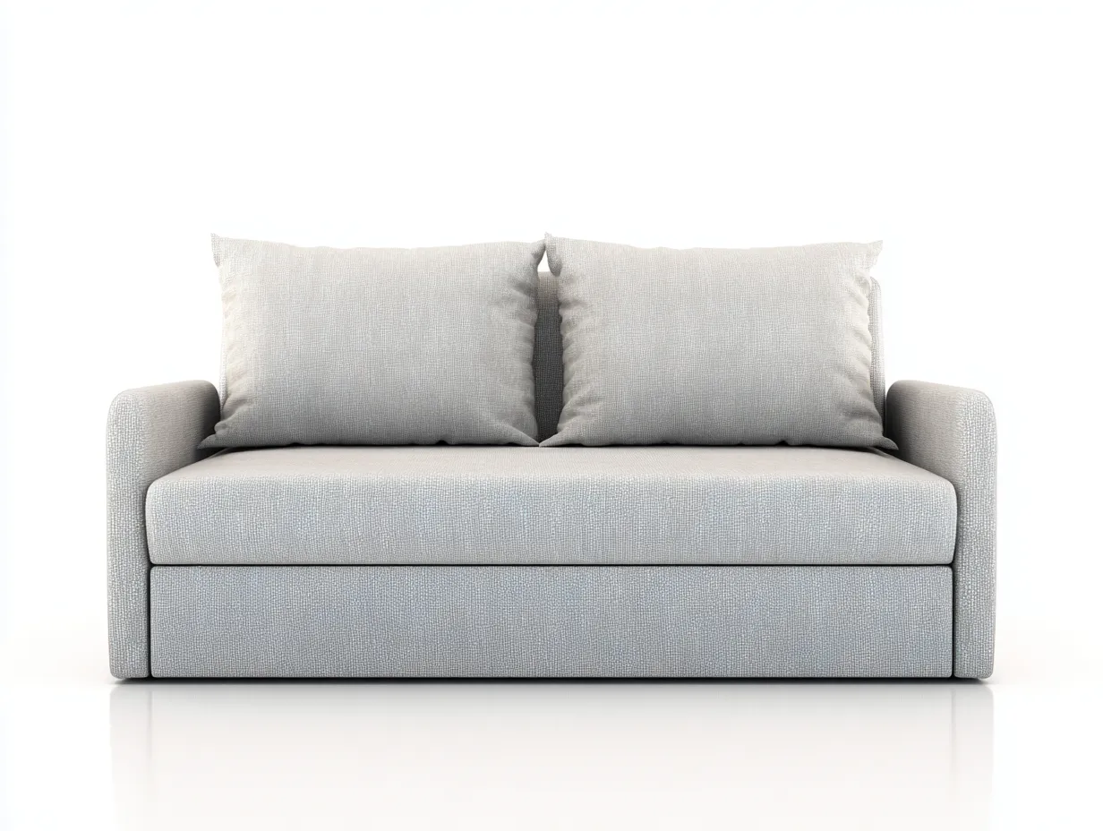 Canapé 2 places convertible en tissu 170x92x84 cm - gris clair - usage polyvalent-Loftuply