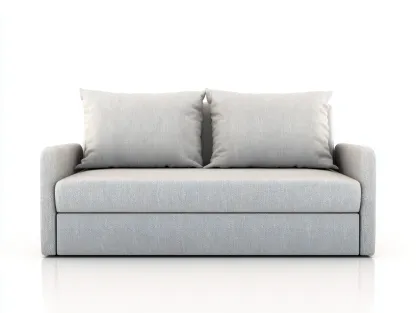 Canapé 2 places convertible en tissu 170x92x84 cm - gris clair - usage polyvalent-Loftuply