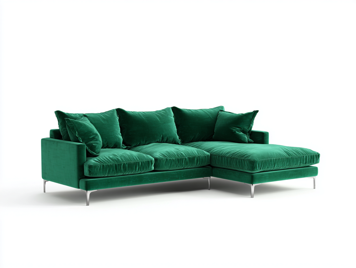 Canapé 3 places en tissu 226x104x80 cm - vert - style moderne-Loftuply