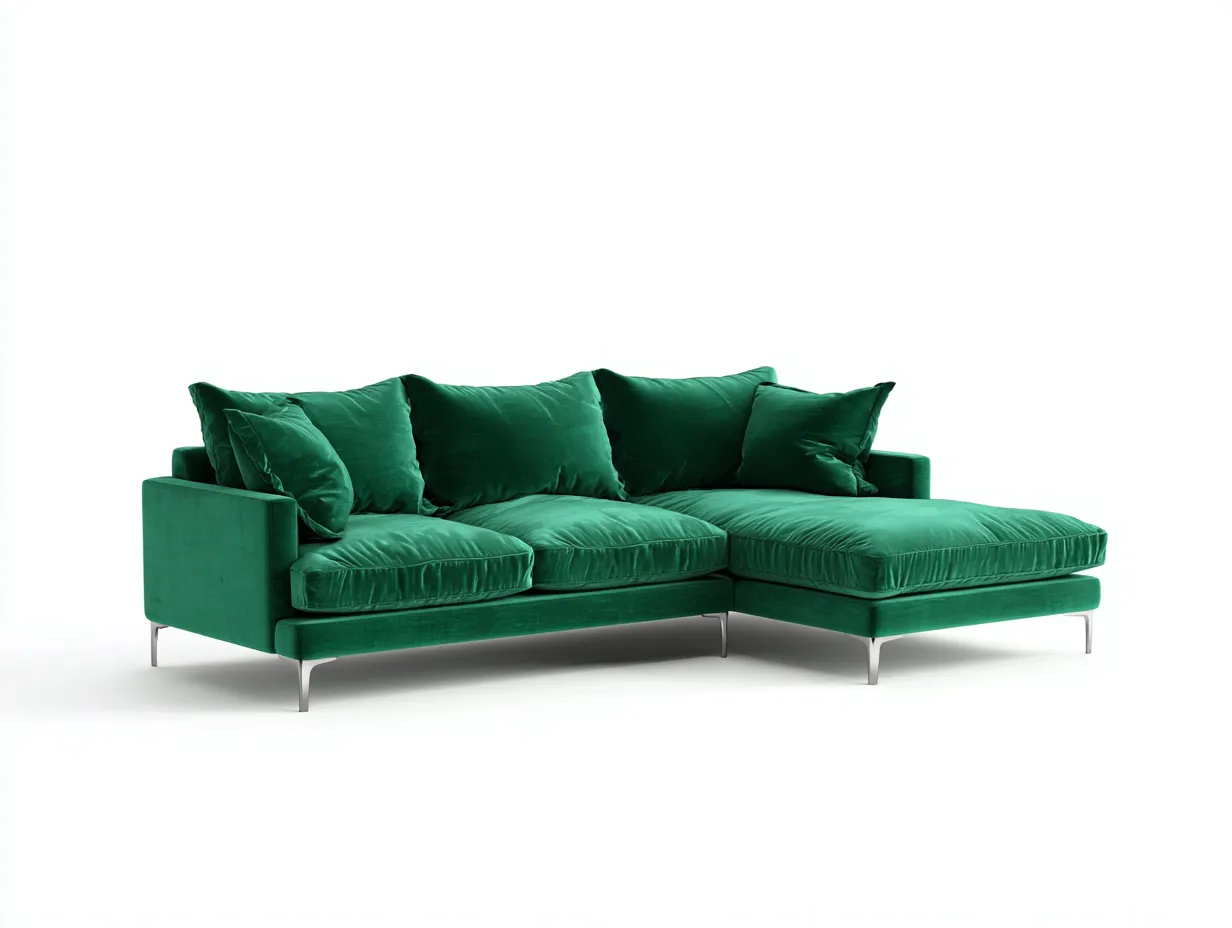 Canapé 3 places en tissu 226x104x80 cm - vert - style moderne-Loftuply