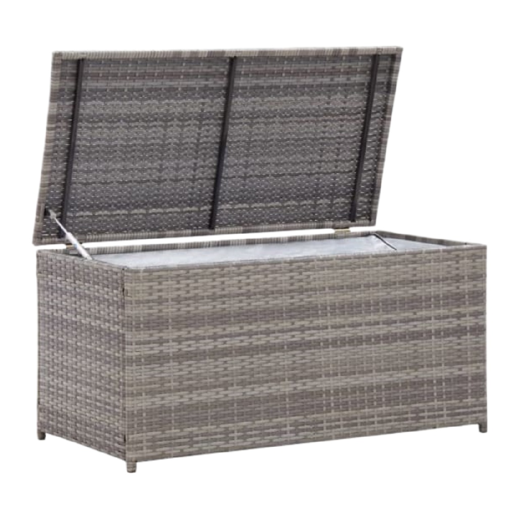 Coffre de rangement en résine tressée pour extérieur - 120 x 60 x 65-zenboxatelier