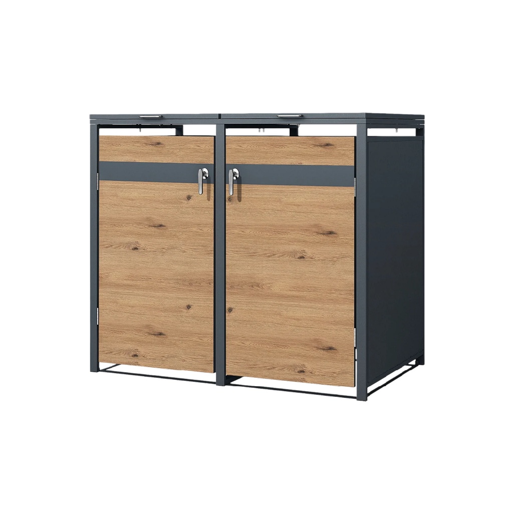 Meuble de rangement pour bureau en mélamine et métal - 80 x 40 x 70-zenboxatelier