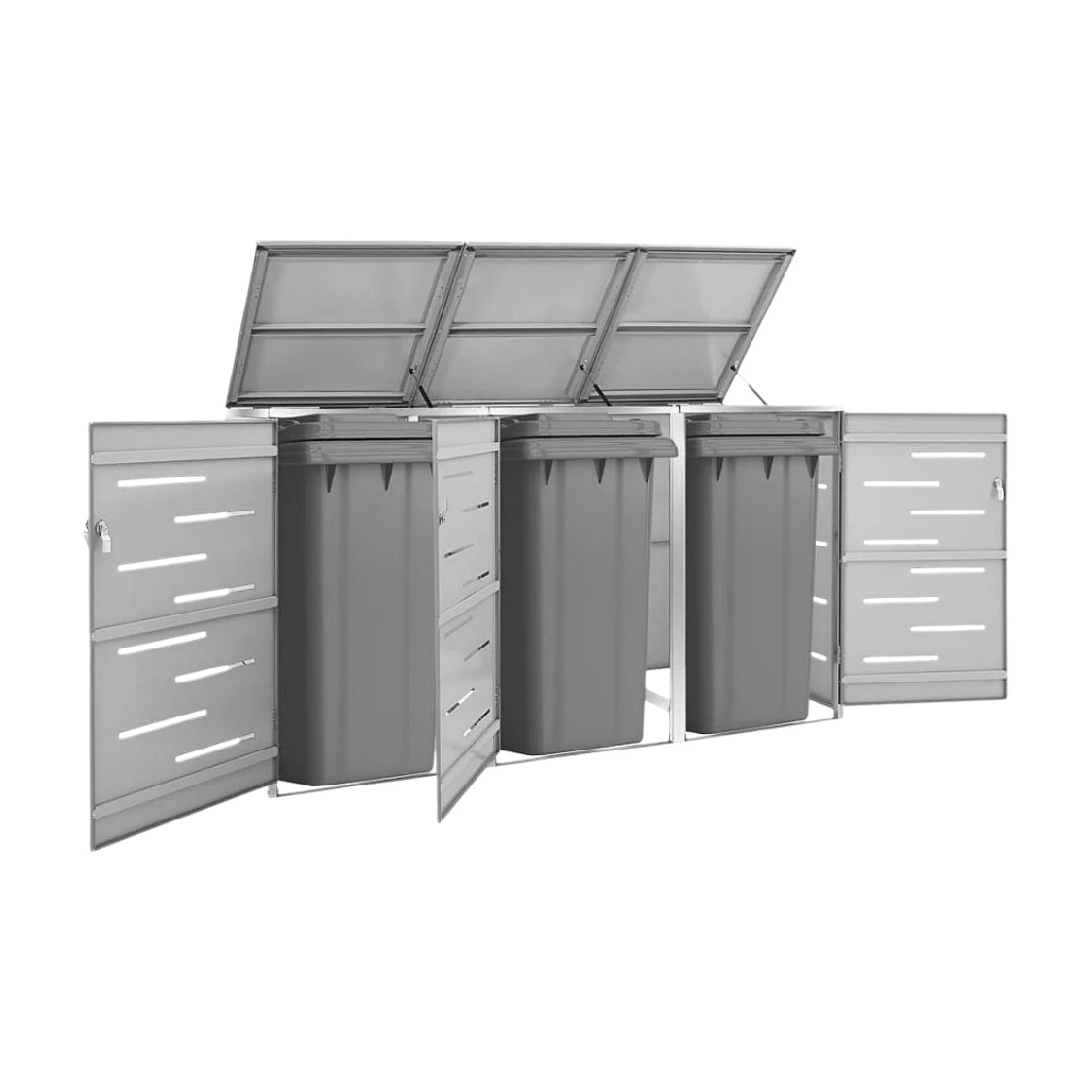 Cabinet de rangement pour déchets en métal galvanisé - extérieur - 120 x 40 x 100-zenboxatelier