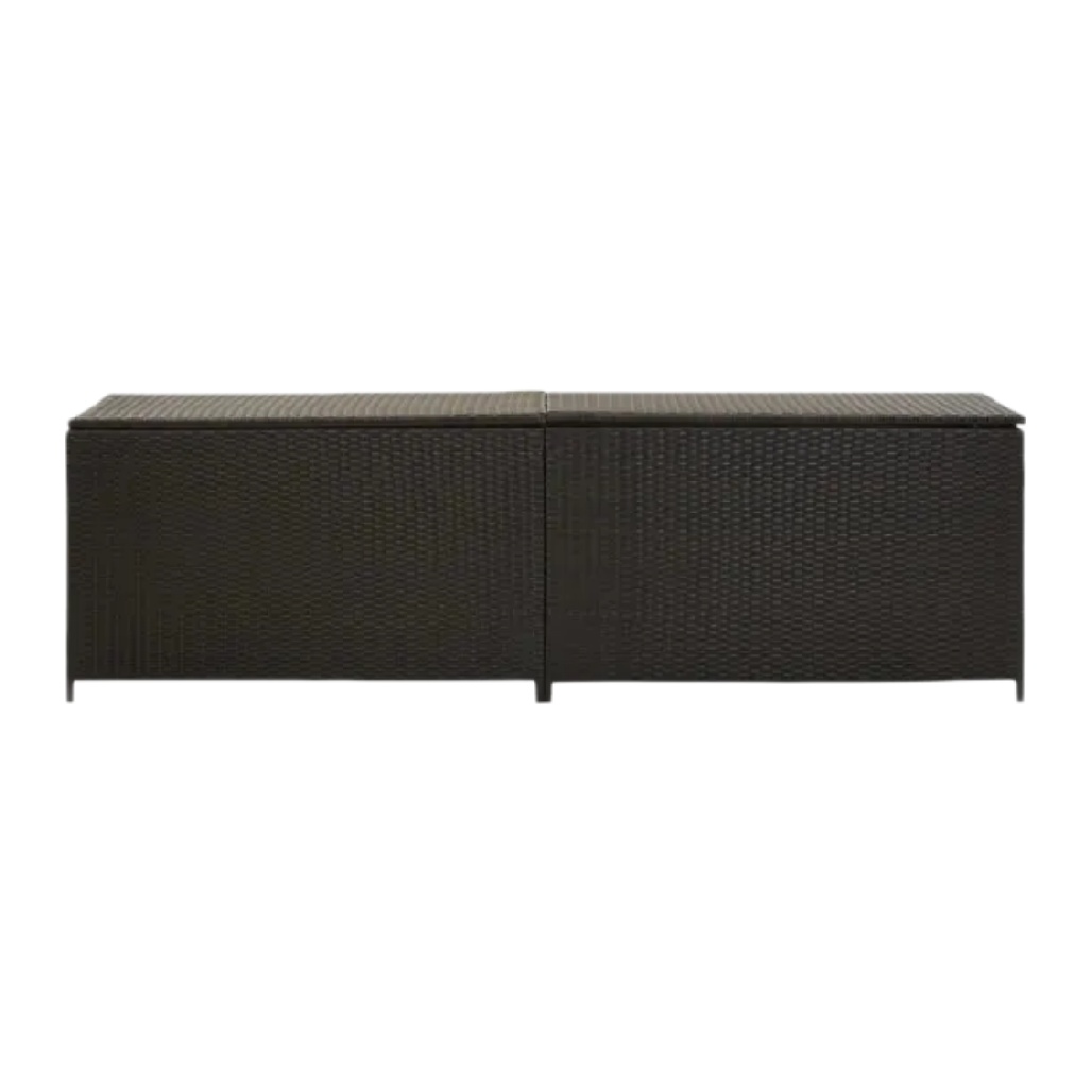 Coffre de rangement pour extérieur en résine tressée - 120 x 50 x 55-menuisierzen