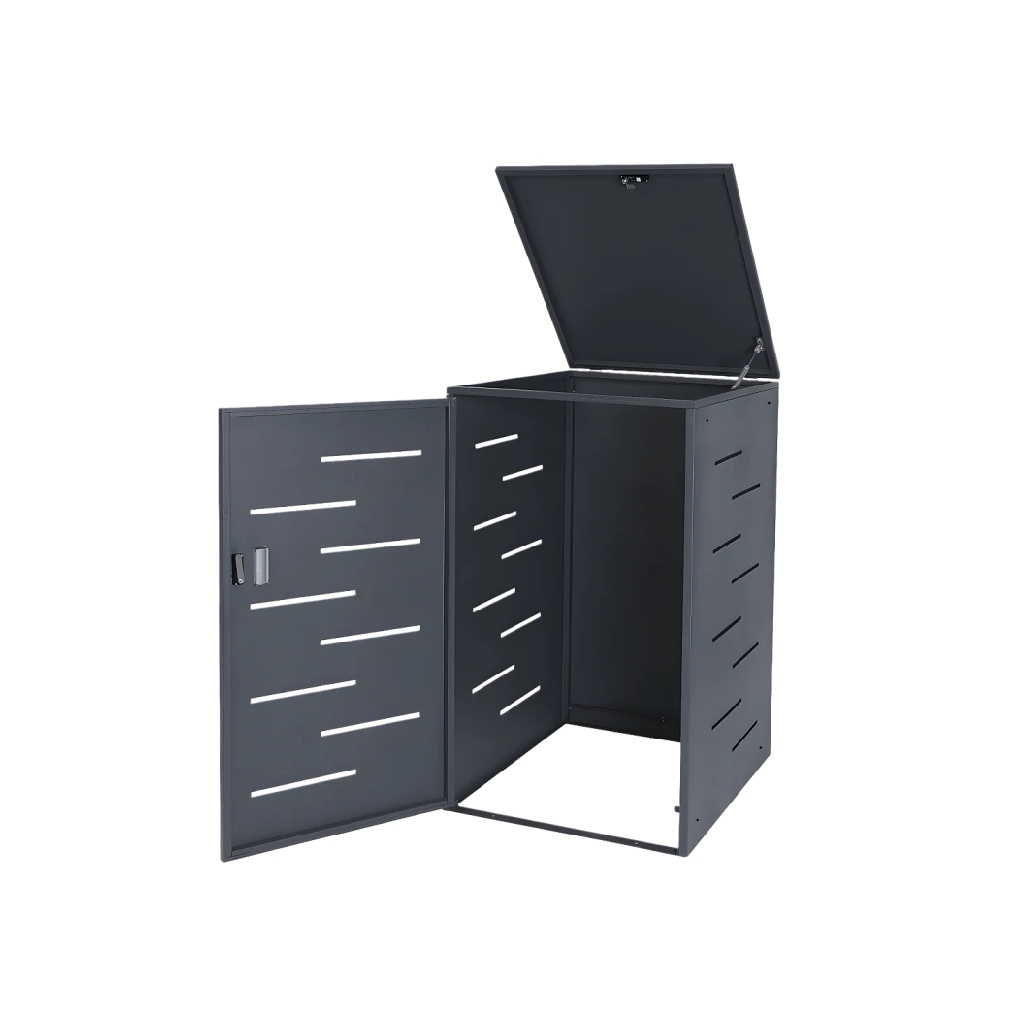 Coffre de rangement pour extérieur en métal - 40 x 40 x 75-menuisierzen