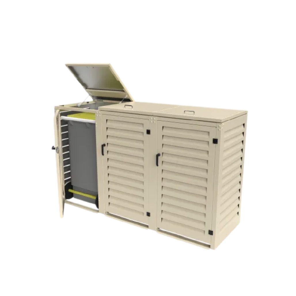 Coffre de rangement extérieur en résine - pour le stockage d'outils et de coussins - 120 x 50 x 70-menuisierzen