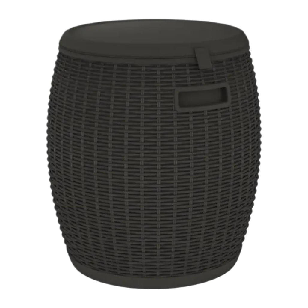 Pouf de rangement en polypropylène pour extérieur - 30 x 30 x 45-boistoucher