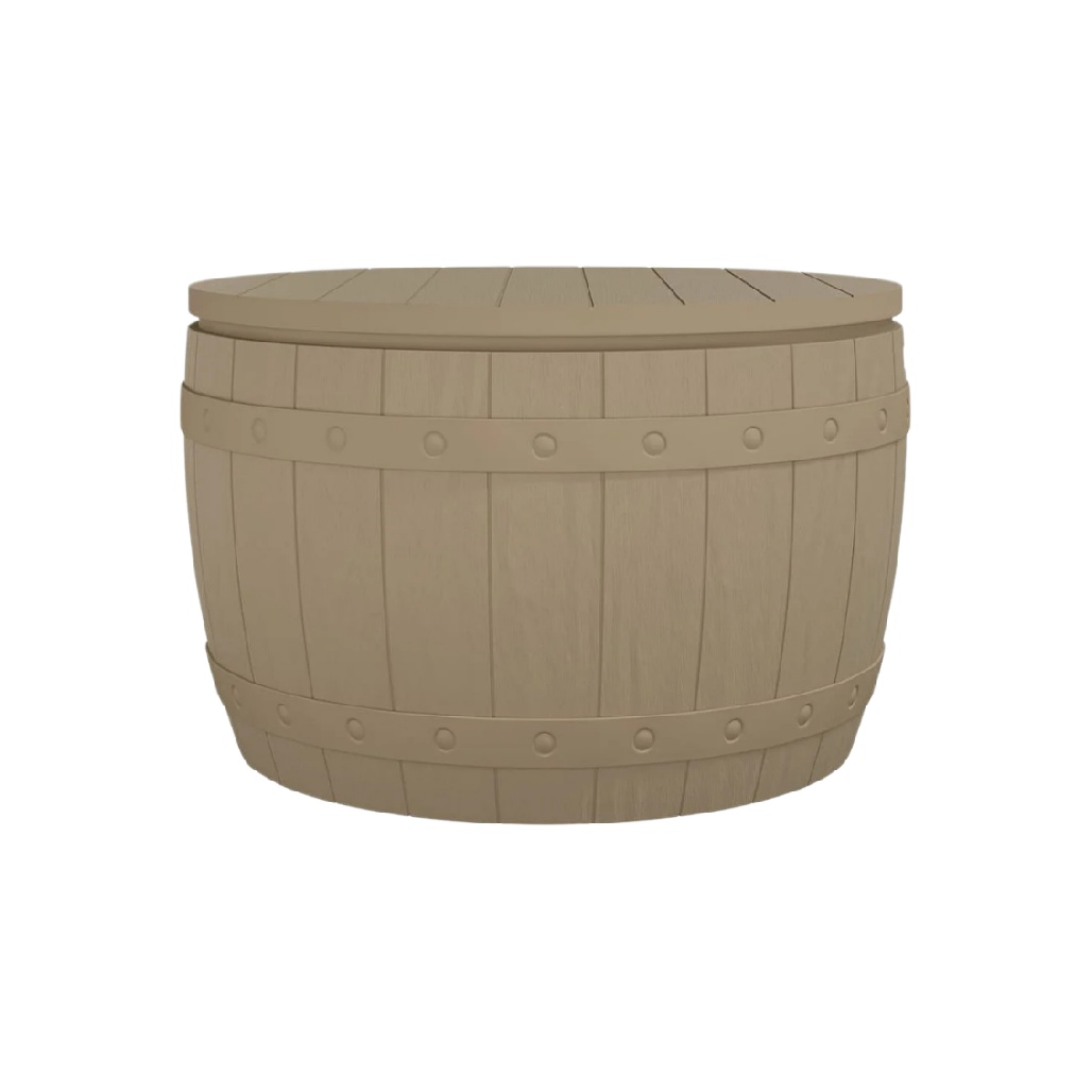 Coffre de rangement en bois avec couvercle pour extérieur - 60 x 60 x 40-boistoucher