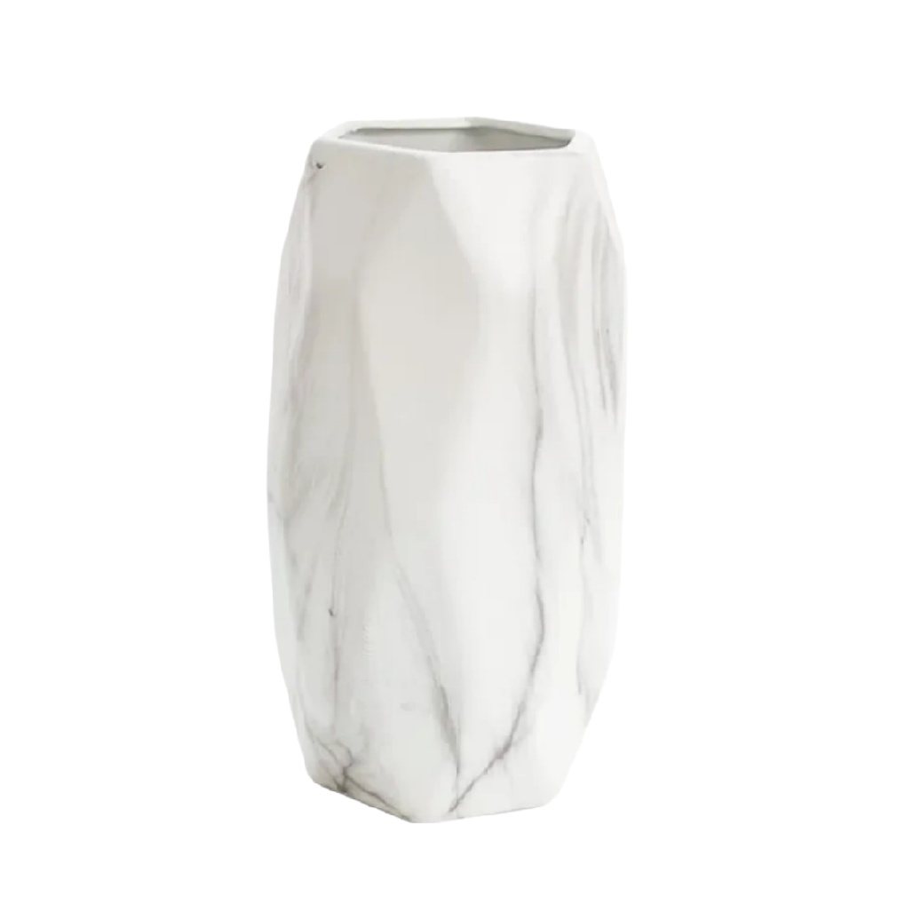Vase décoratif en marbre pour intérieur - 10 x 10 x 25-boistoucher