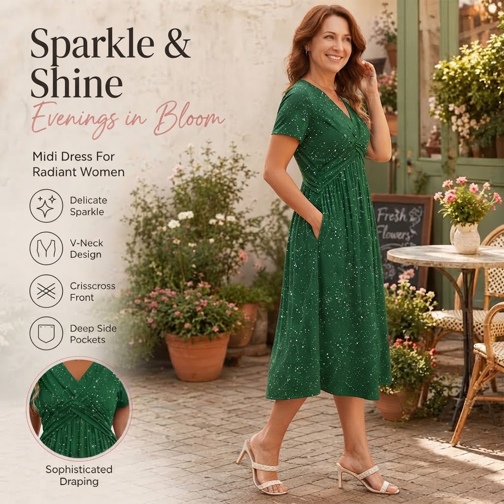 Mirbloom - SPARKLING DRESS WITHTWISTED FEATURE