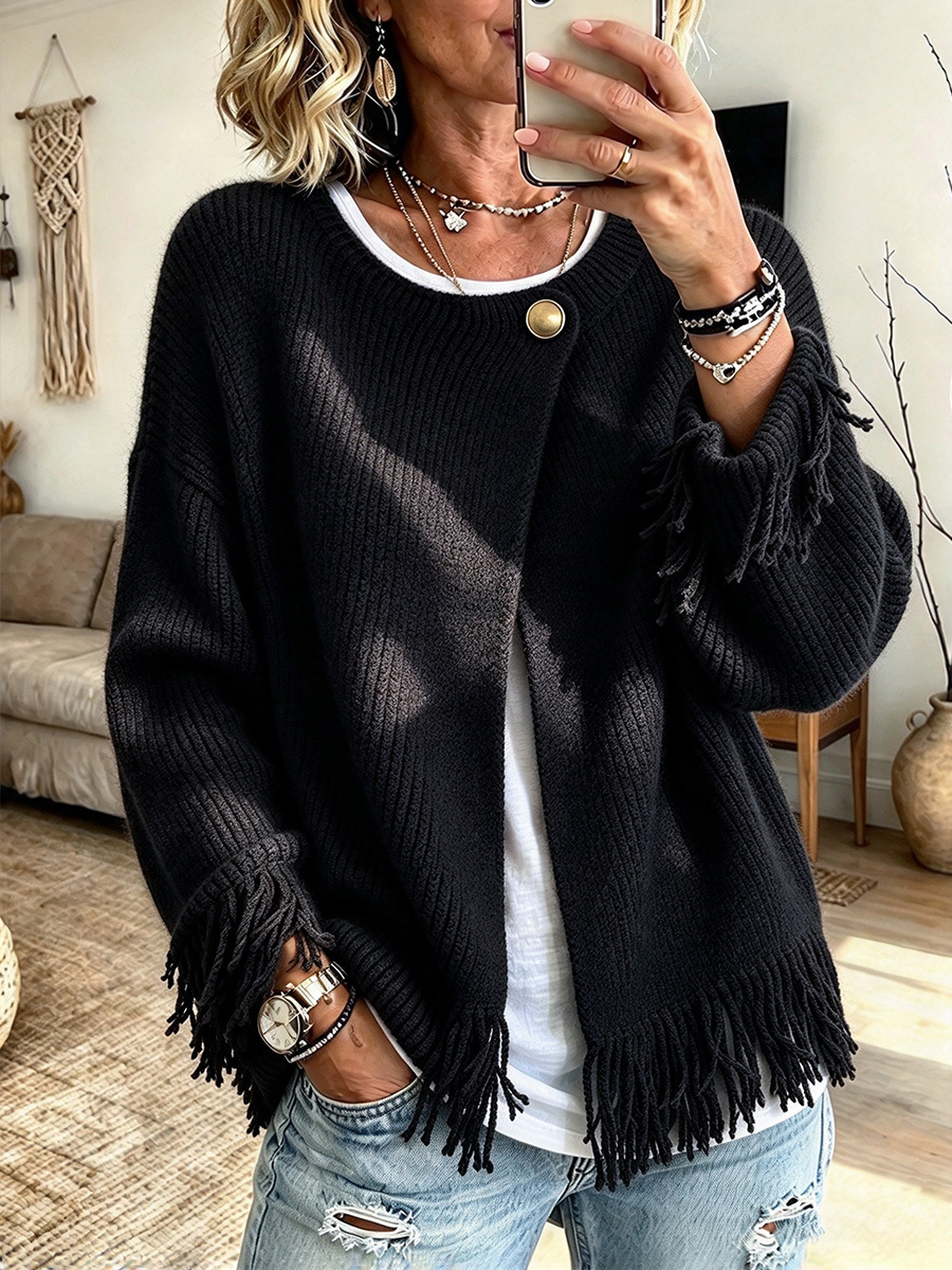 Cozy Casual Fringe Cardigan