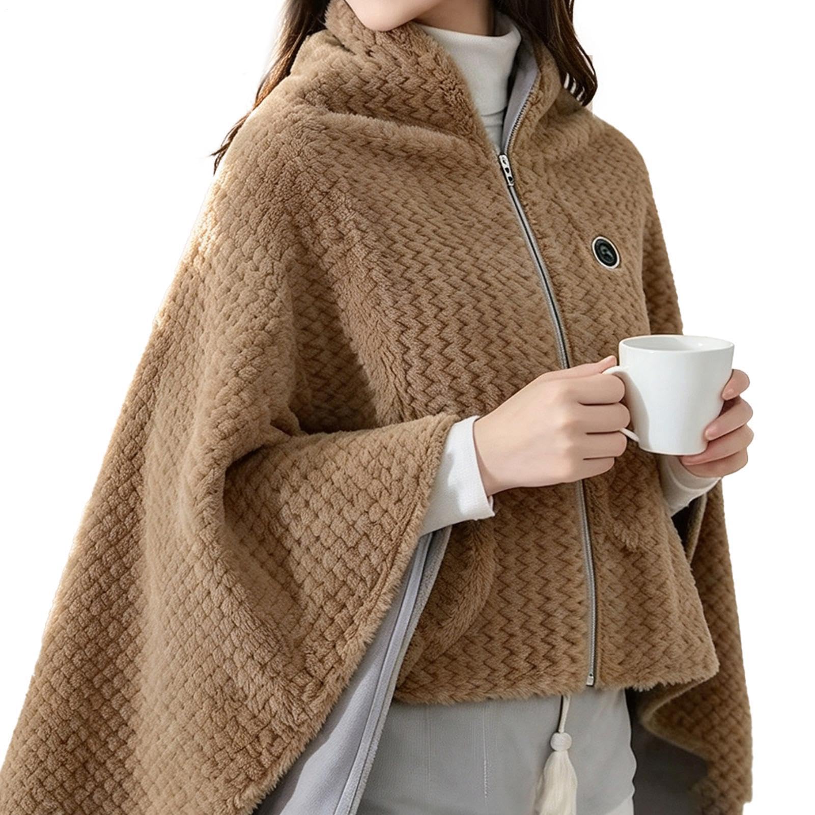 ❄️Christmas Sale 50% OFF🔥 Women’s Heated Shawl | Portable USB-Powered Warmth for Home, Work & Outdoors