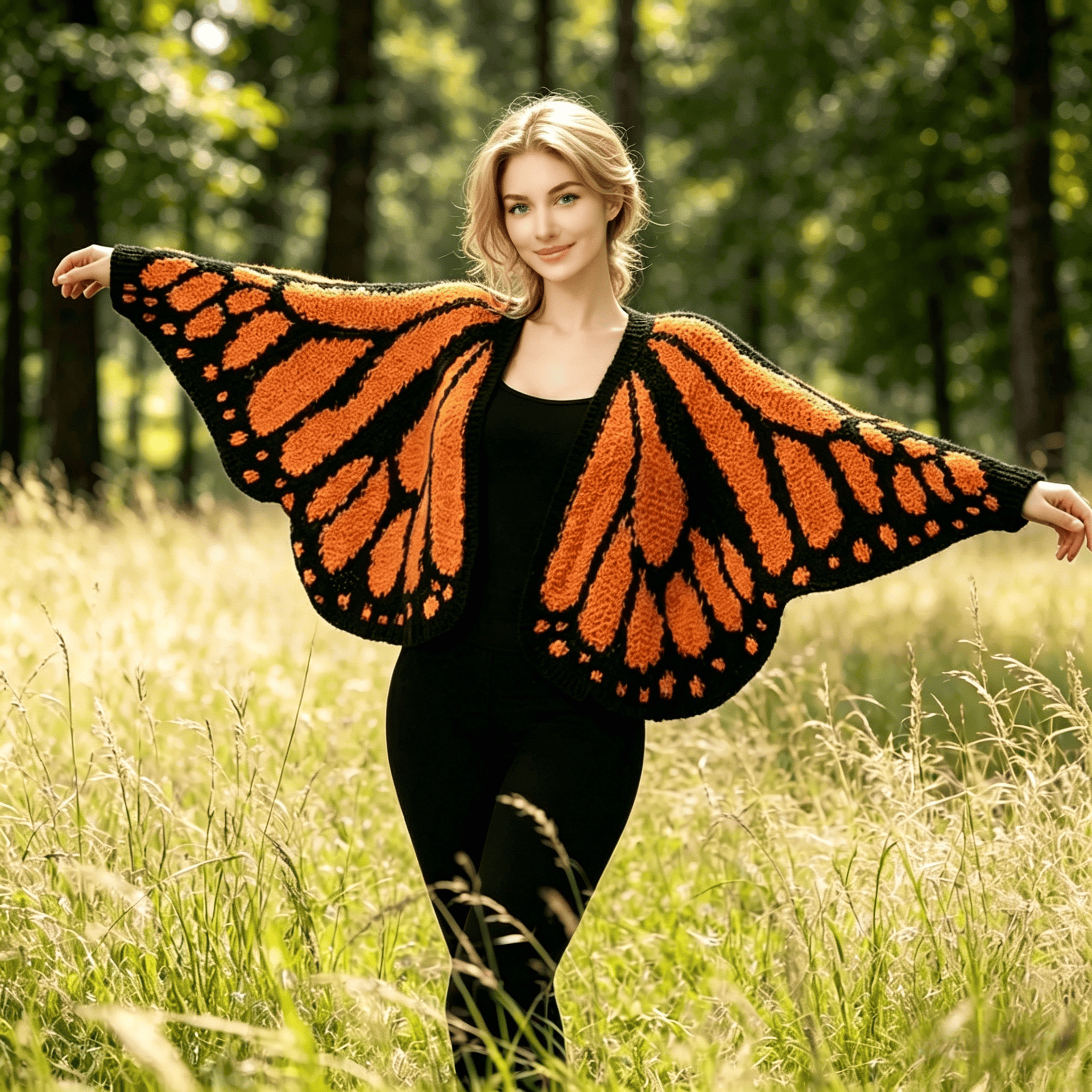 Imperial Butterfly Cloak Butterfly Shawl Cardigan Knitted Special-Shaped Cardigan Butterfly Shawl Hand Hook Shawl Decorative Shawl