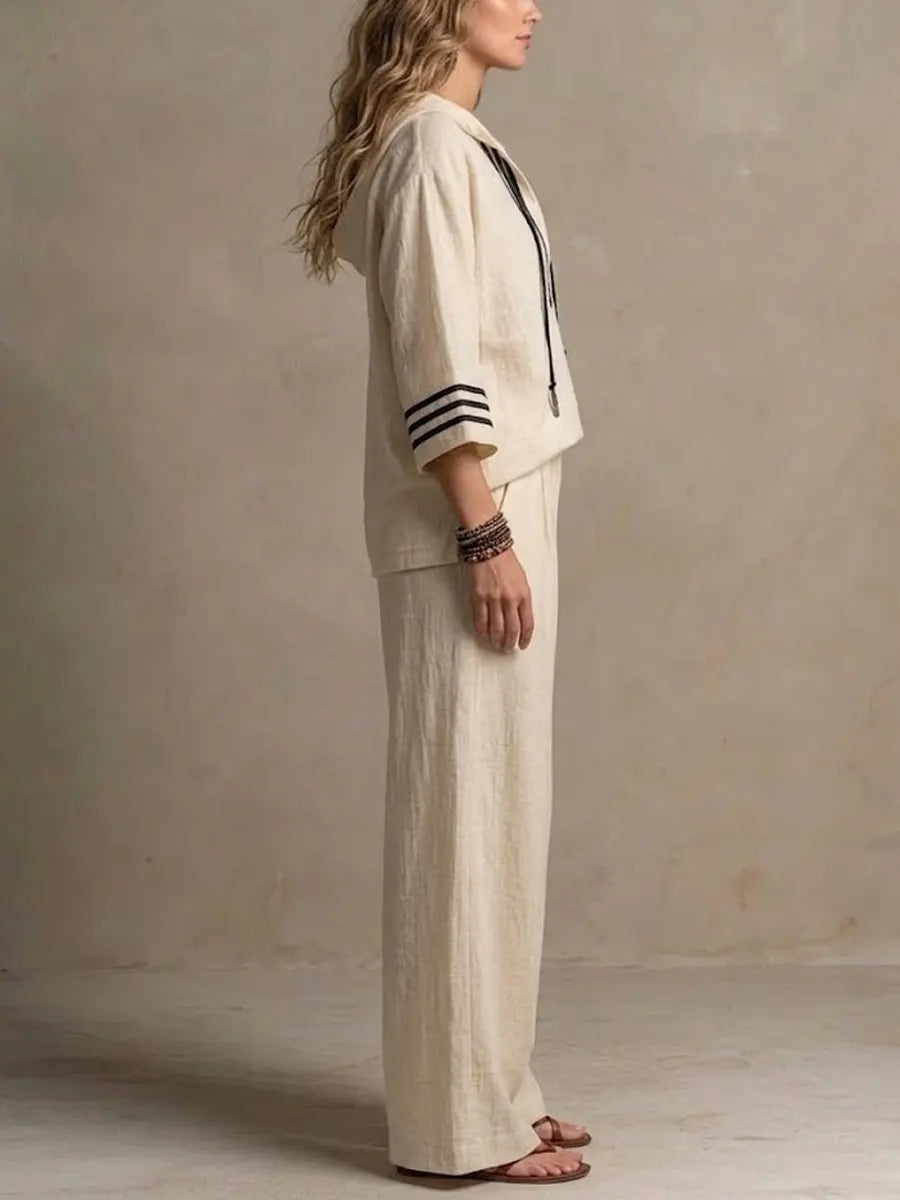 Today 49% off🔥 Women's Casual Loose Cotton-Linen Hooded Set