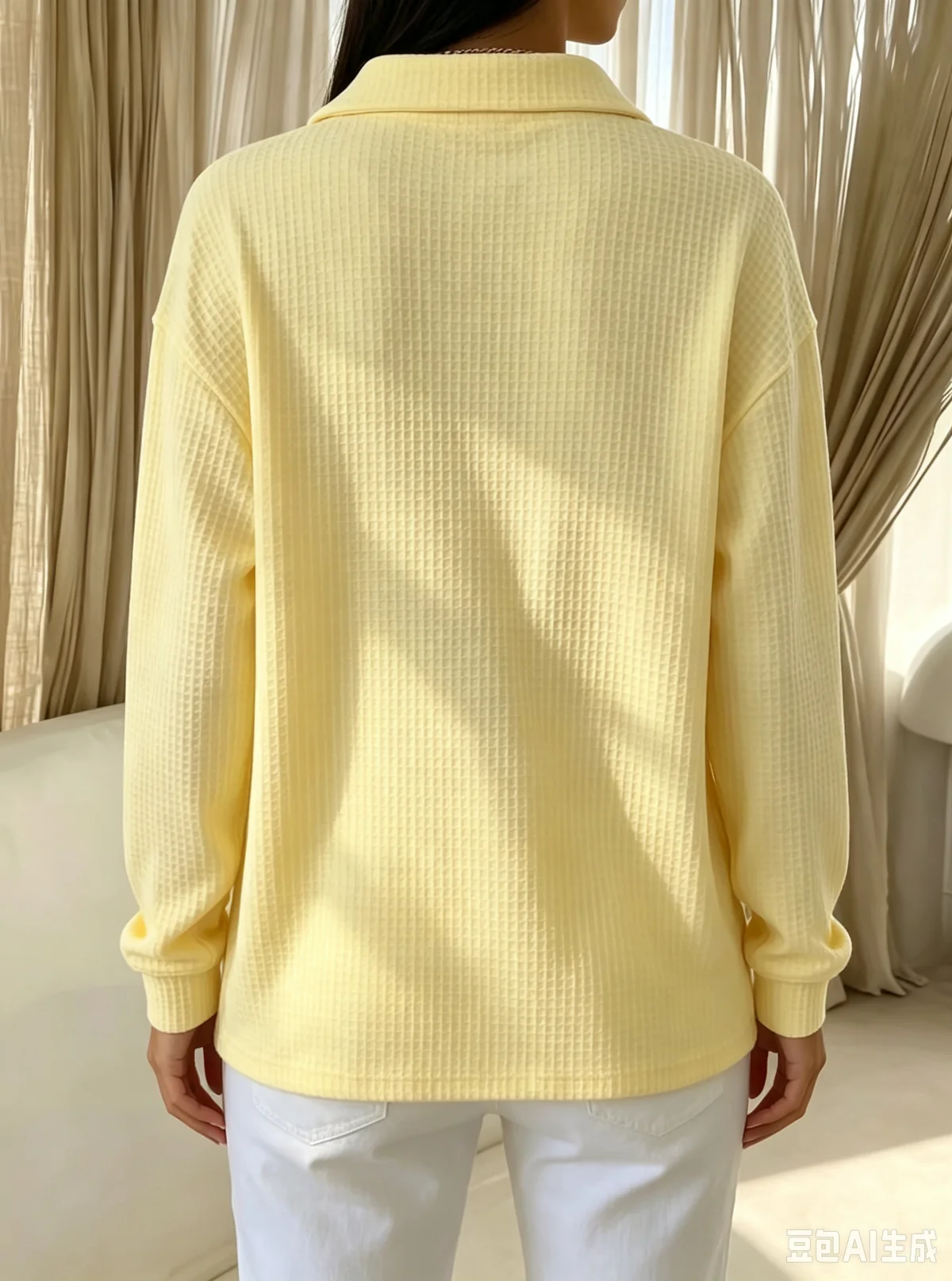 CLEARANCE SALE🔥Women's Waffle Shirt Tunic Casual Shirt Texture Vacation Casual Casual Daily Work Blue White Grass Green Black Yellow Fall Winter