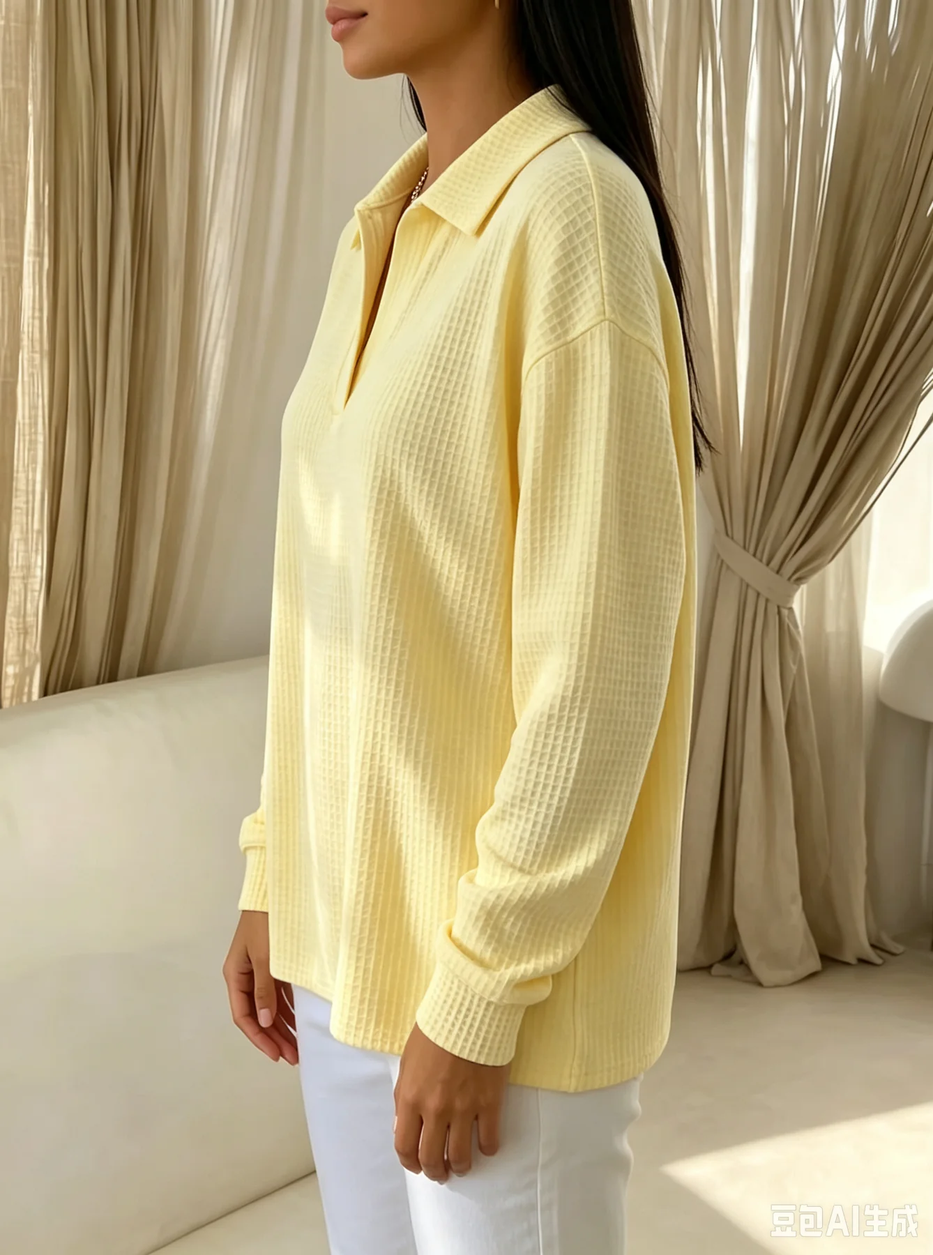 CLEARANCE SALE🔥Women's Waffle Shirt Tunic Casual Shirt Texture Vacation Casual Casual Daily Work Blue White Grass Green Black Yellow Fall Winter