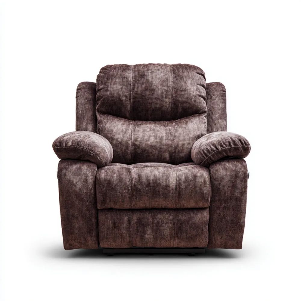 Poltrona Relax 90x90x100 cm in Tessuto Marrone – Design Confortevole-vivahomia