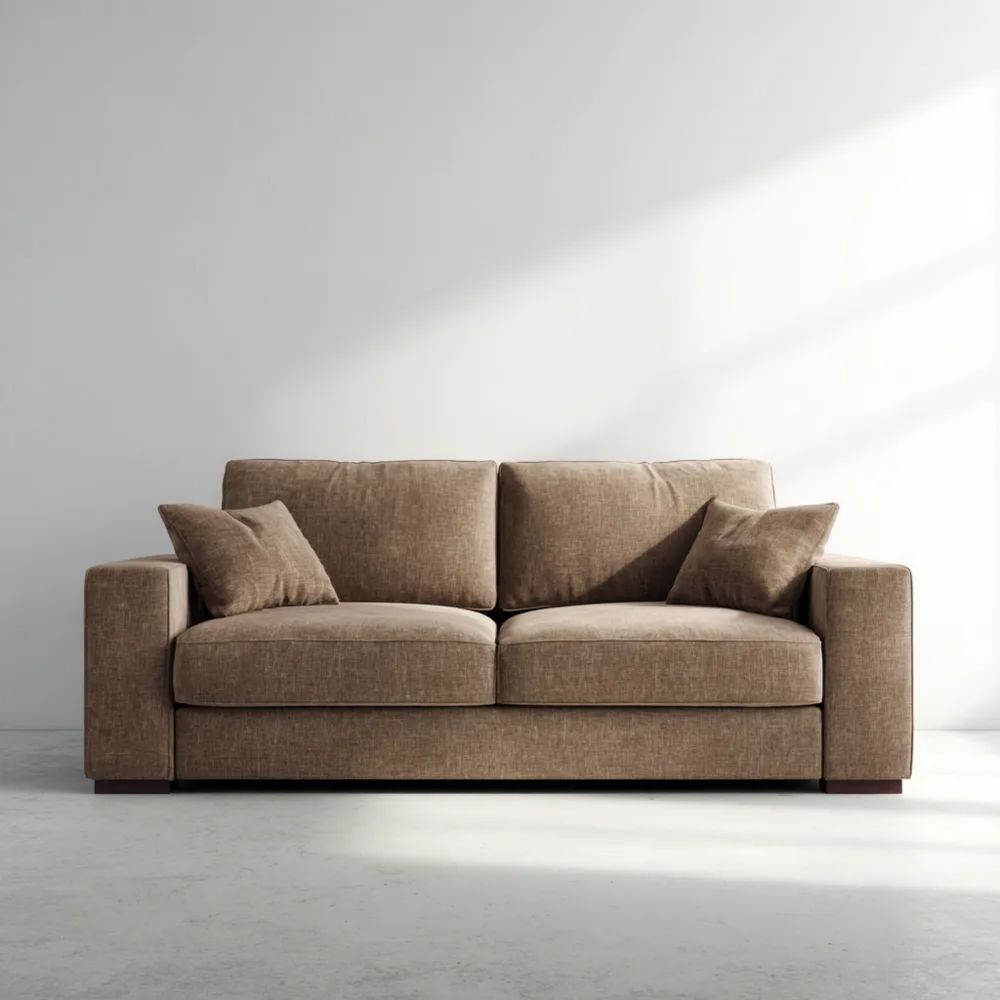 Divano a due posti in tessuto 180x90x85 cm – Marrone – Design contemporaneo-vivahomia