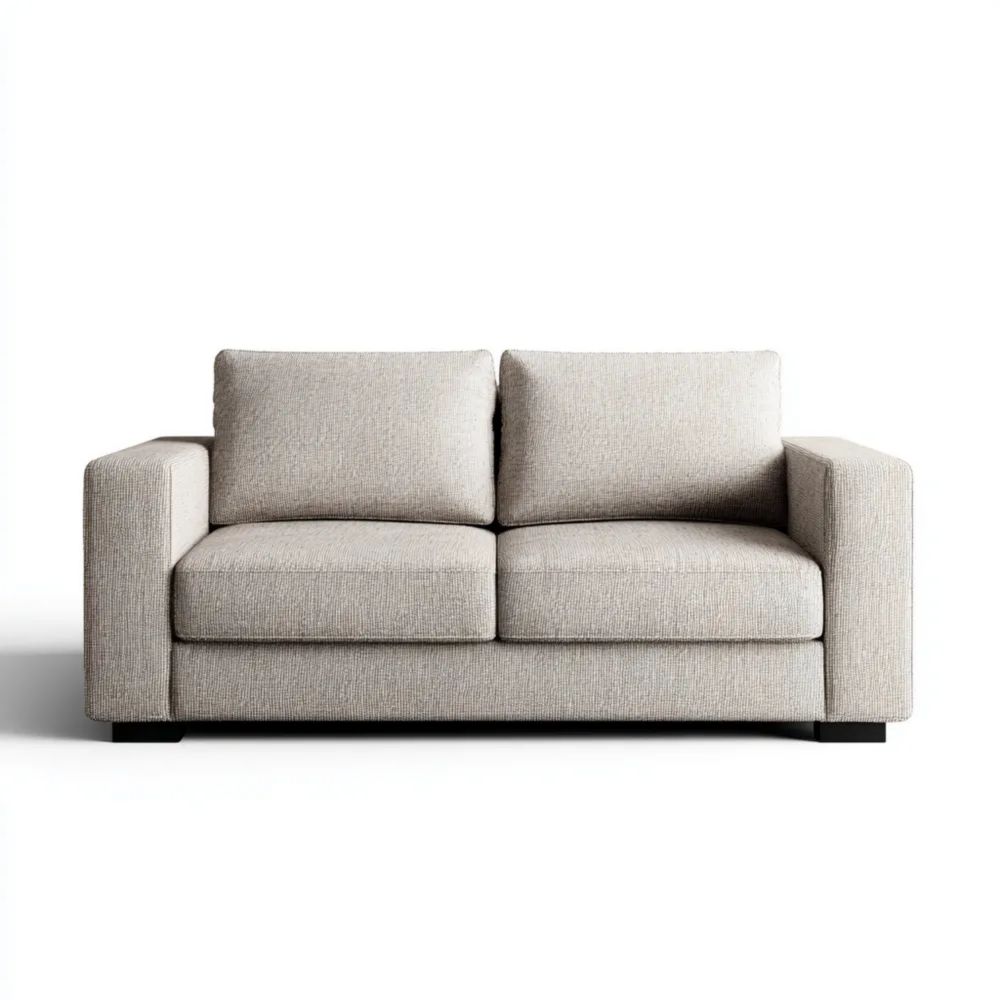 Divano a due posti 150x90x80 cm – Tessuto Grigio – Design moderno-novirama