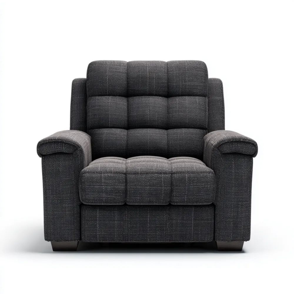 Poltrona relax in tessuto 100x85x90 cm - Antracite - Design moderno-novirama