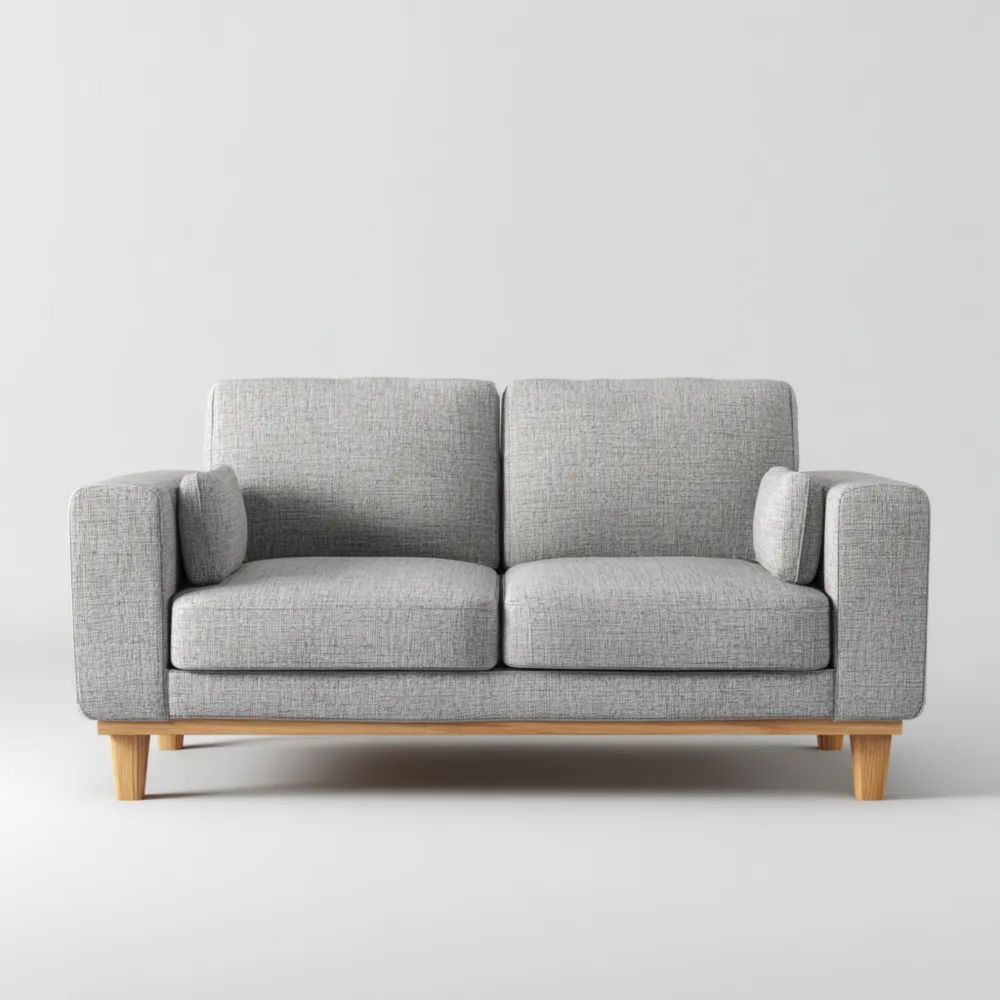 Divano a due posti 150x85x80 cm - Tessuto Grigio-novirama