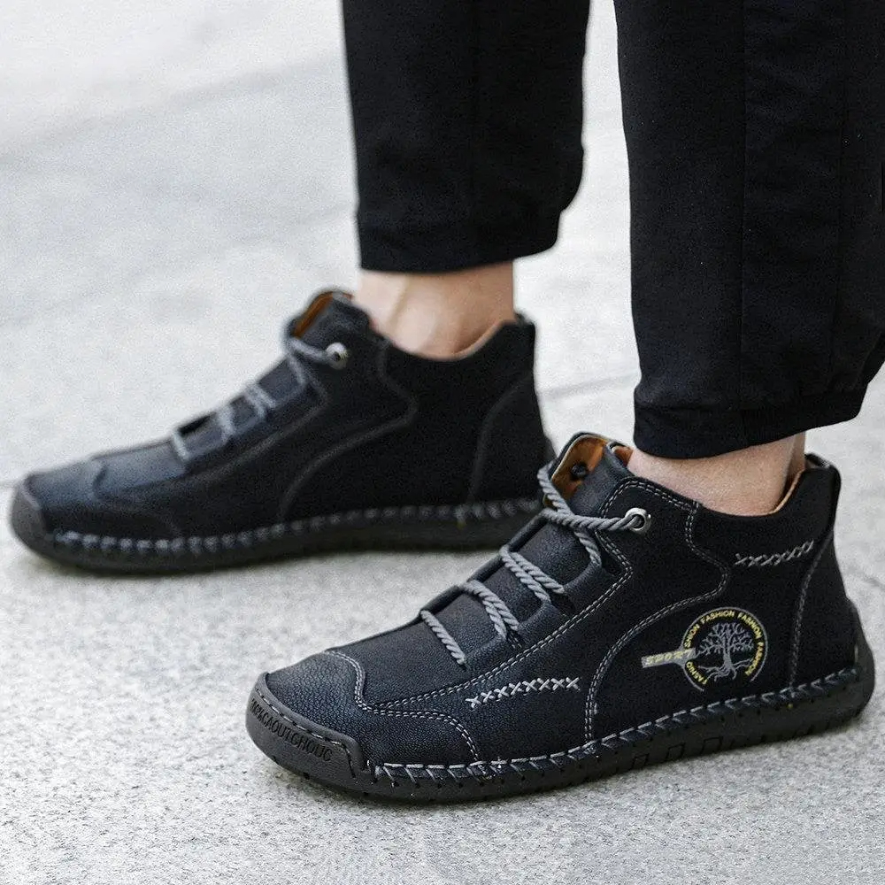 ⏰Limited Time Deal – 50% Off! Men's Vintage Hand - Stitched Comfortable Soft Leather Shoes
