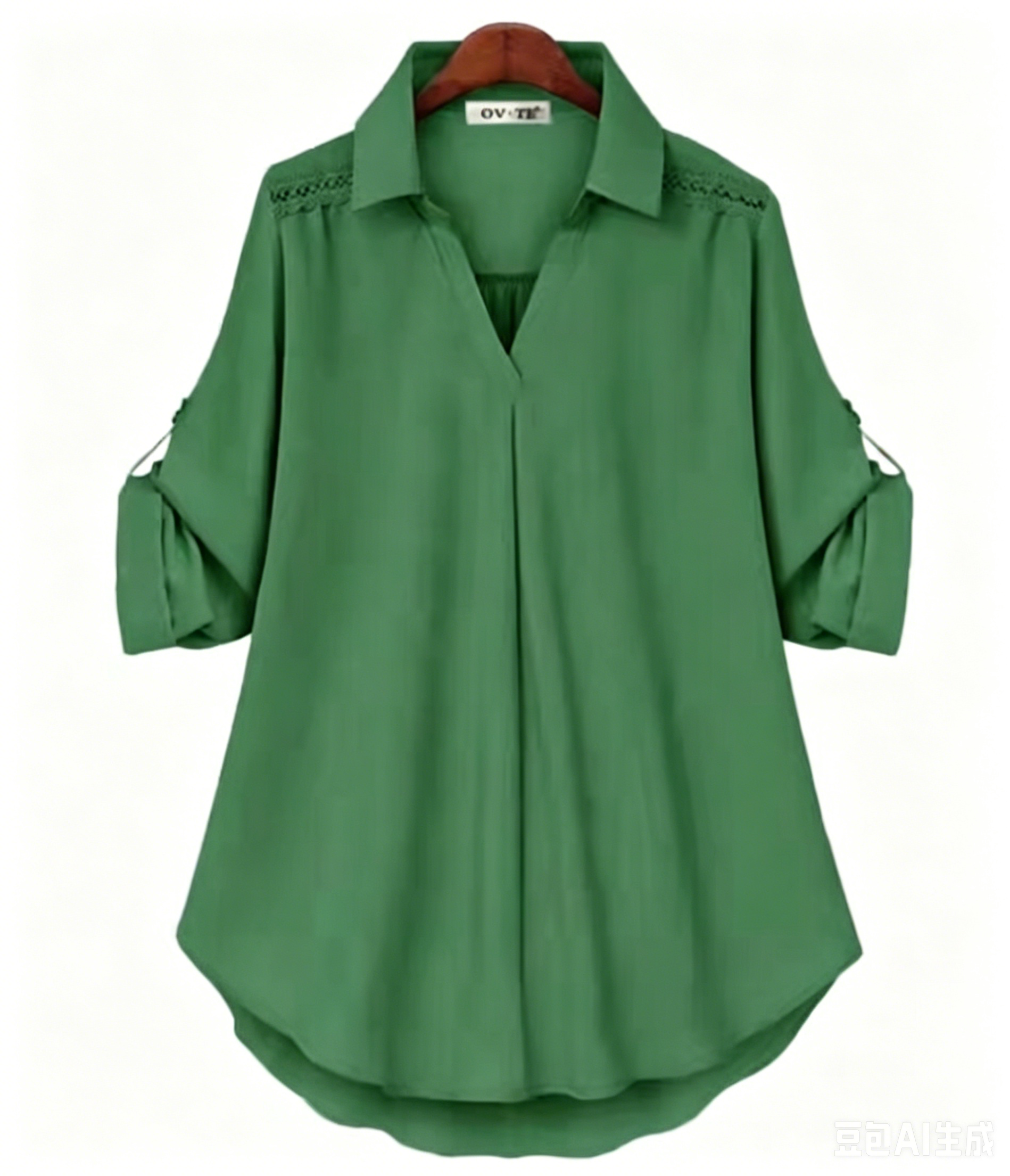 Fresh In Solid Ruffle Sleeve Casual Blouses for Women