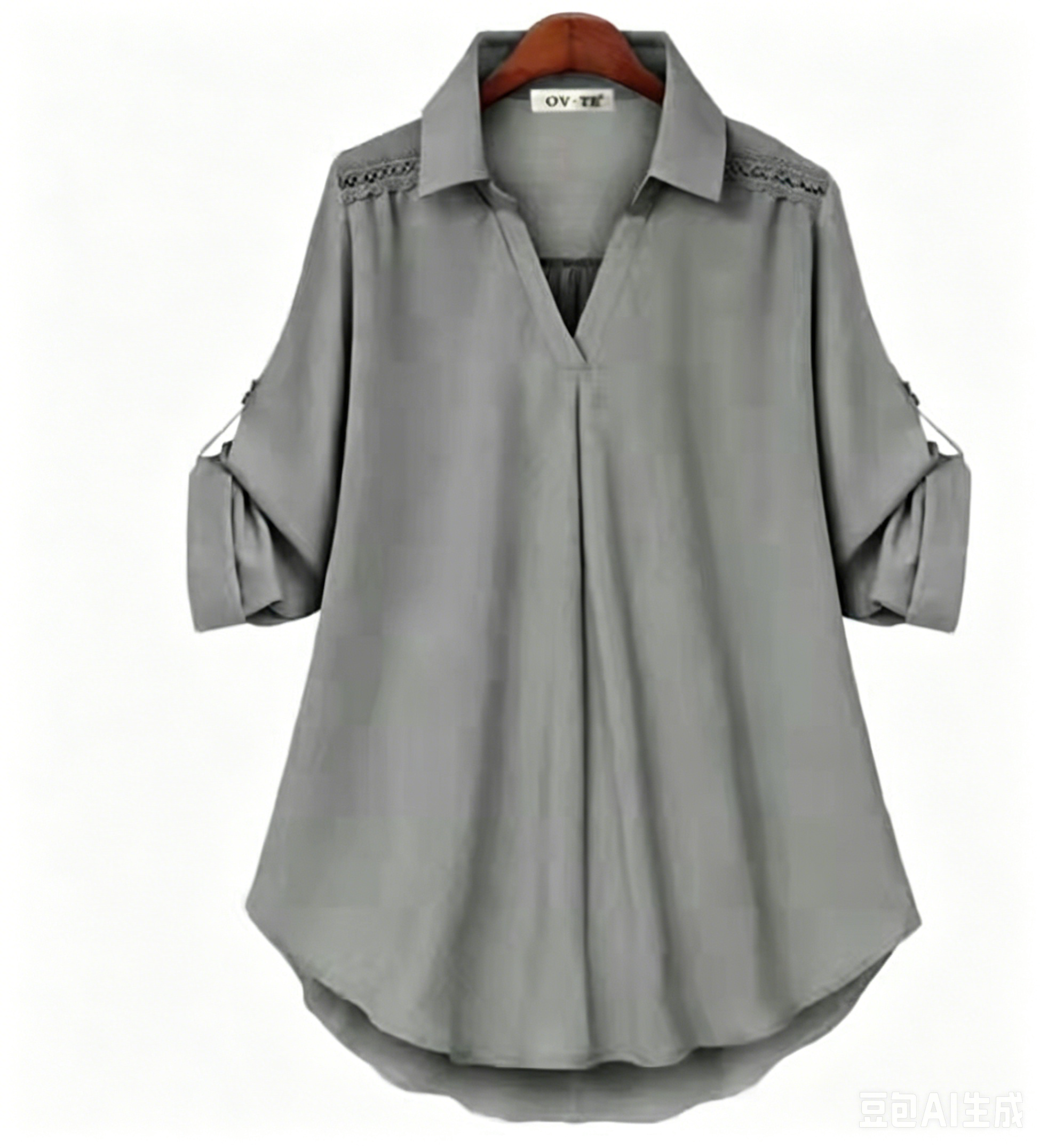 Fresh In Solid Ruffle Sleeve Casual Blouses for Women