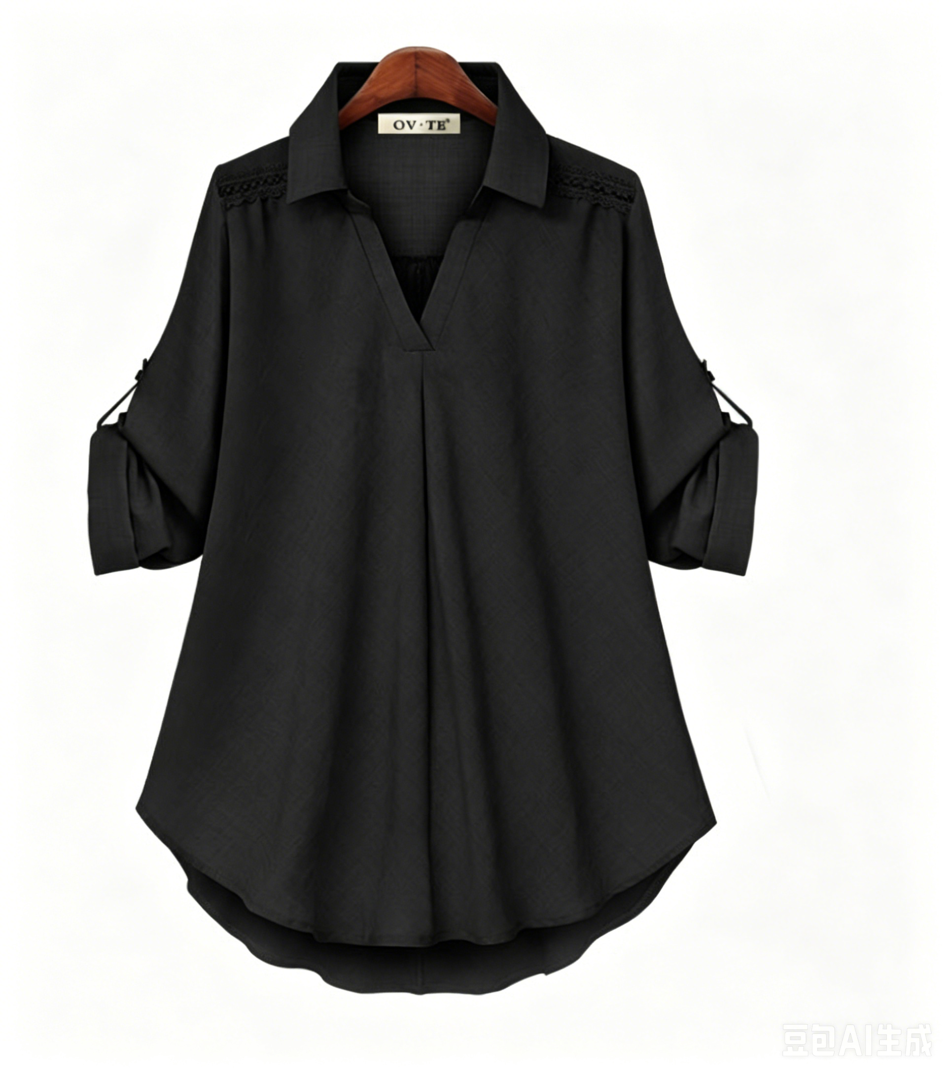 Fresh In Solid Ruffle Sleeve Casual Blouses for Women