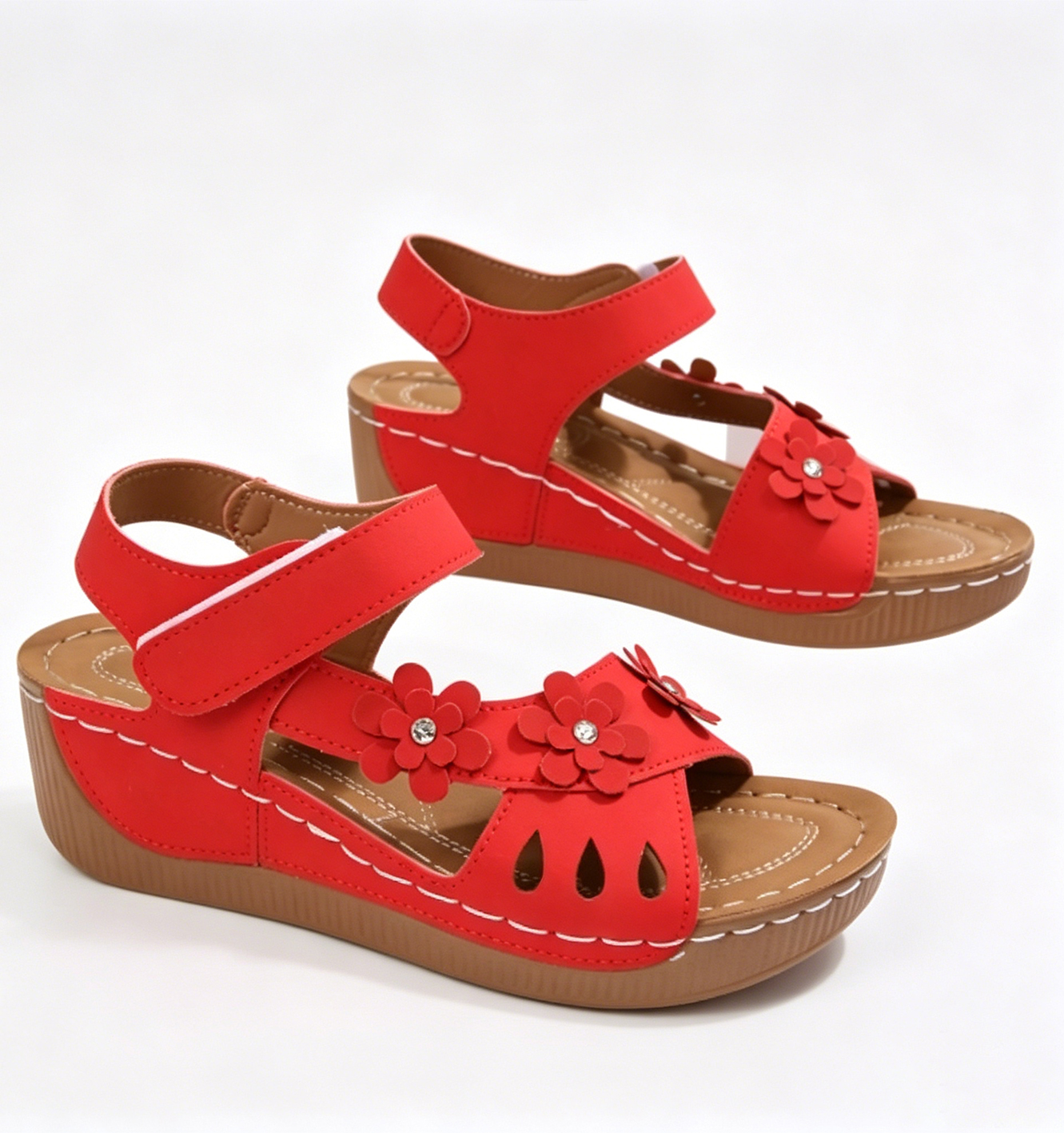 [Copy]✨ Now 60% off - Floral Accent Wedge Mules for Women