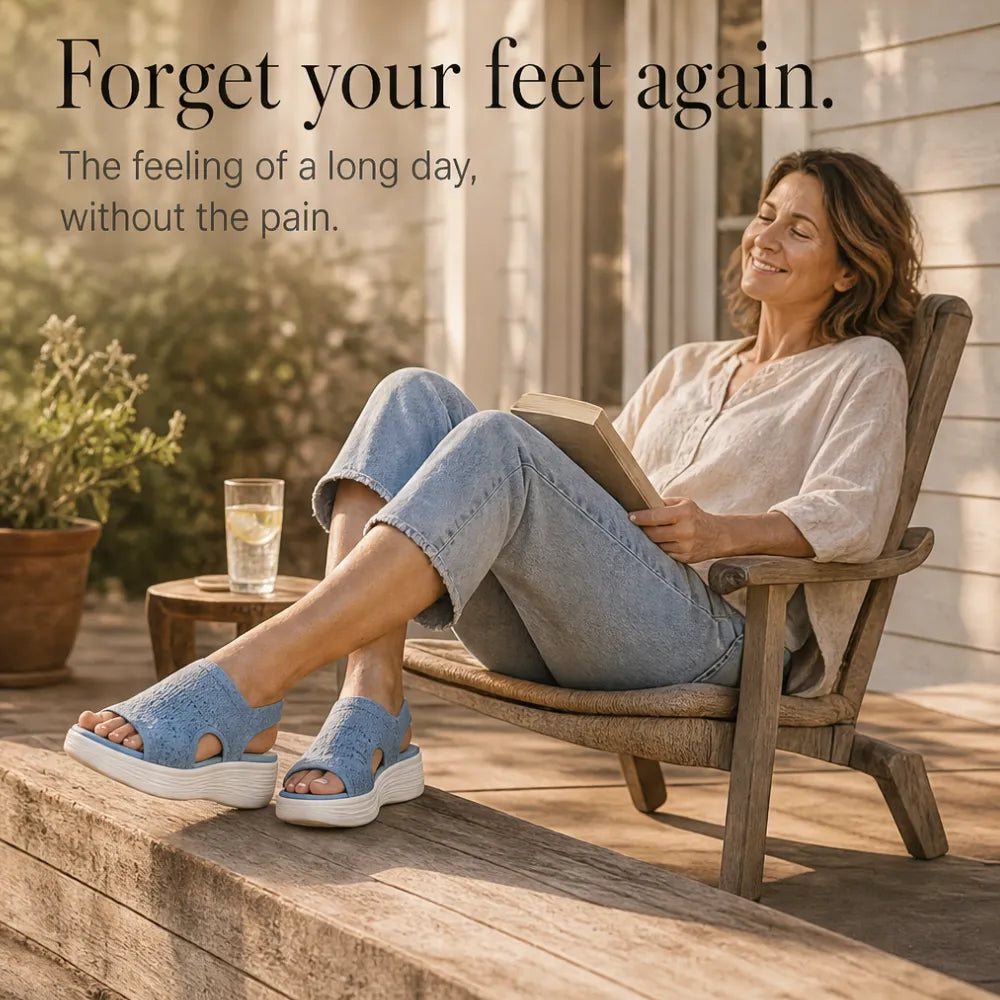 softesth– Knit Platform Comfort Sandals for Women