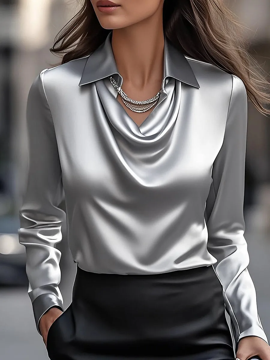 Women Can’t Get Enough of This Cozy Satin Blouse