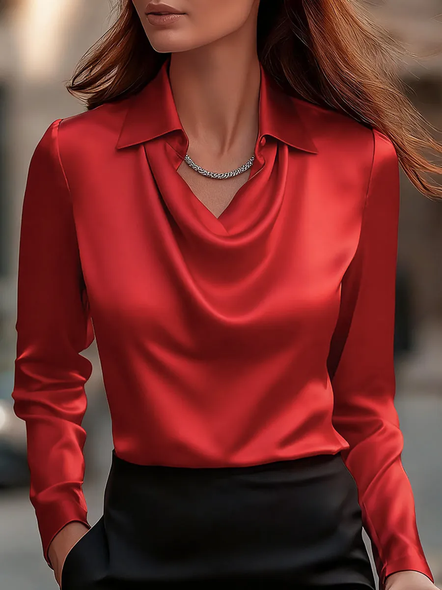 Women Can’t Get Enough of This Cozy Satin Blouse