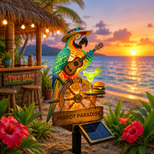 🔥Last Day 70% OFF🔥 - 🌴 Solar-Powered Parrot Garden Light