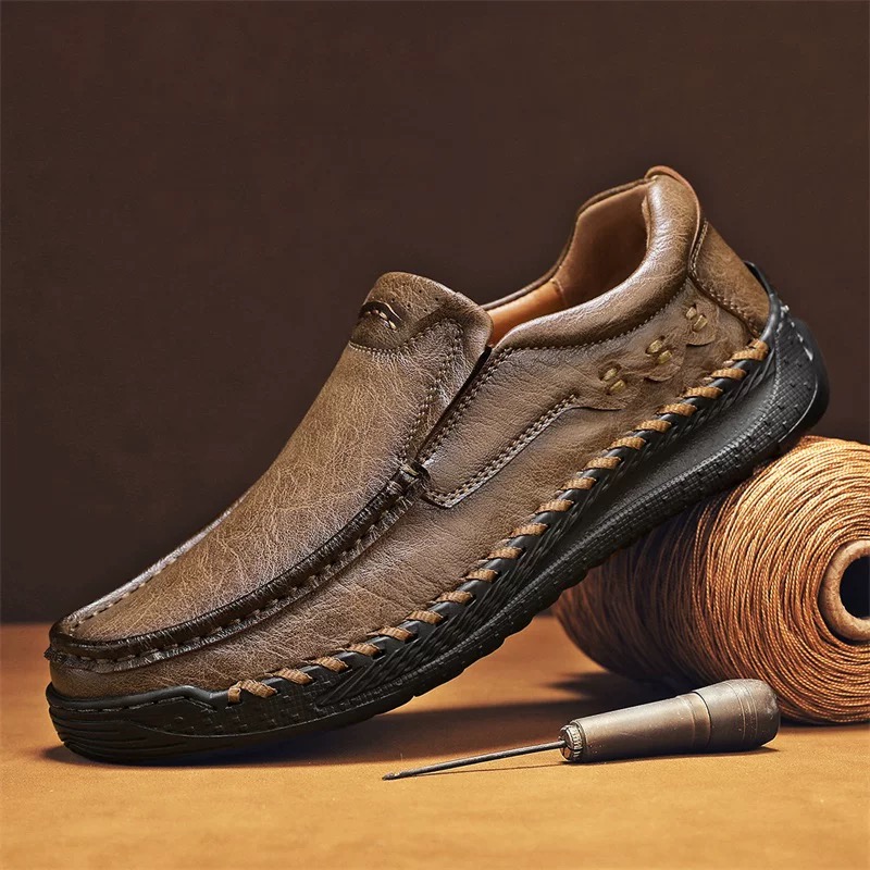 ⏰🔥Last Day! 60% OFF⏰ideacloth®Men’s Cowhide Slip-On Loafers – Handcrafted with Arch Support